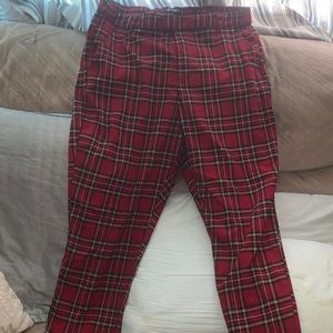 XL Hot Topic Red Plaid Pants